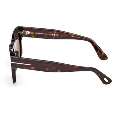 Tom Ford Eyewear Square Frame Sunglasses In Brown