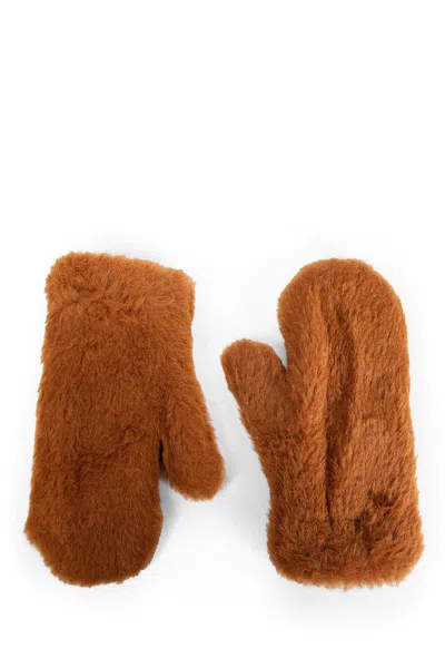 Max Mara Woman Brown Gloves In Brown