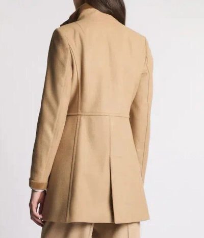 Fay Virginia Velvet-trimmed Coat In Brown