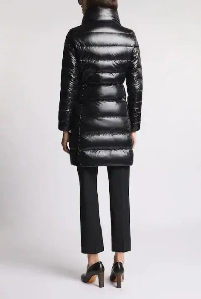 Fay Cropped Black Nylon Down Jacket With Iconic Fastening And Windproof Cuffs In Black