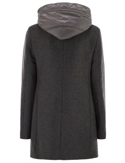 Fay Toggle Wool-blend Coat In Black