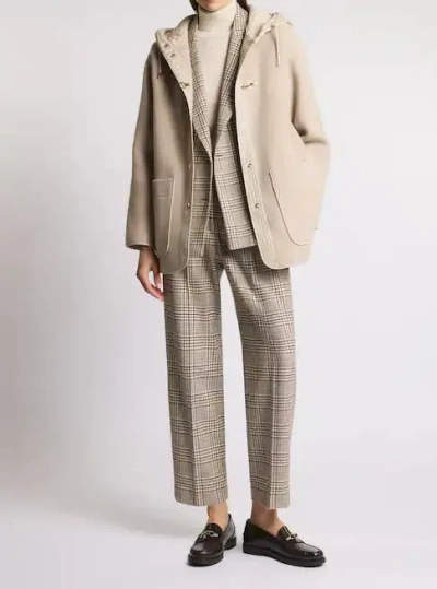 Fay Hooded Jacket With Drawstring And Pockets In Neutral