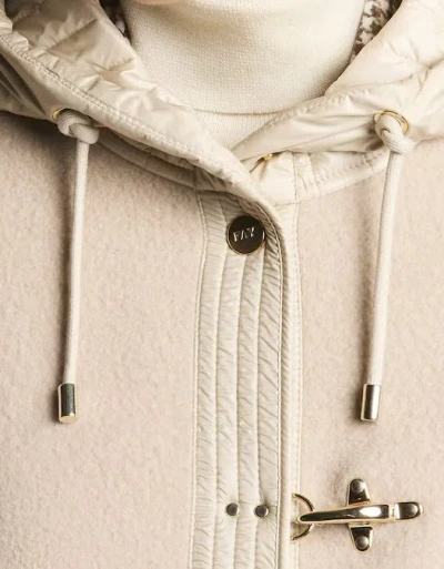 Fay Hooded Jacket With Drawstring And Pockets In Neutral