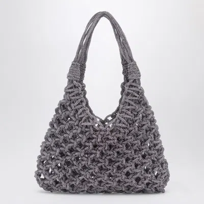 Hibourama Violet Vannifique Small Bag With Crystals In Purple