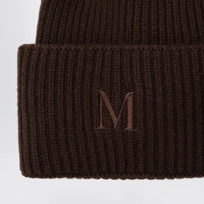 Max Mara Beanie In Brown In White