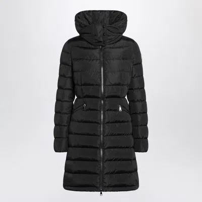 Moncler Black Flammette Down Jacket In Nylon Technique In Black