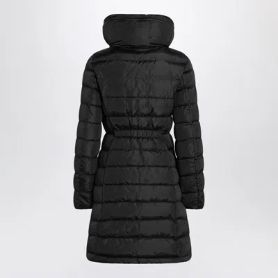 Moncler Black Flammette Down Jacket In Nylon Technique In Black