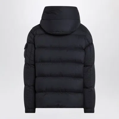 Moncler Blue Maya 70 Down Jacket With Hood In Black
