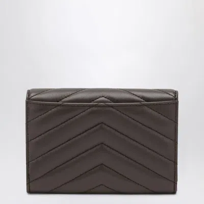 Saint Laurent Urban Chic Cassandre Wallet In Brown