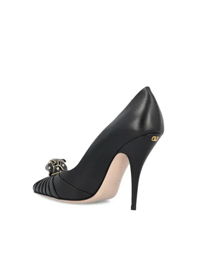 Valentino Garavani Panthea Goatskin Pumps 105mm Woman Black 39.5 In Black