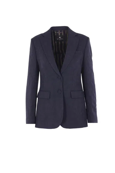 Etro Jackets In Blue