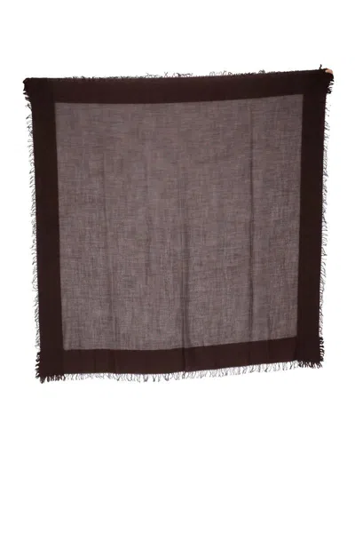 Faliero Sarti Fringed Scarf In Brown