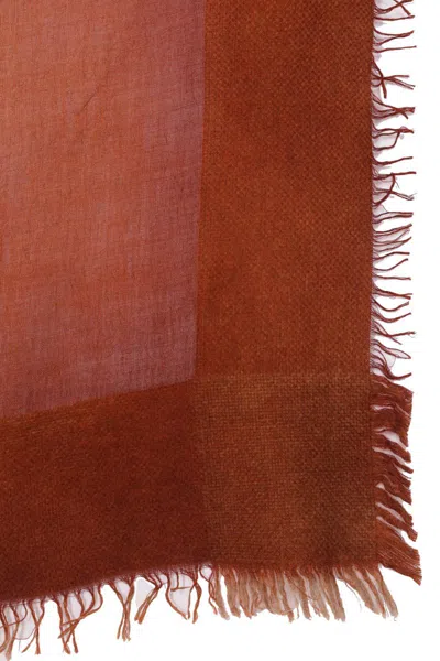 Faliero Sarti Fringed Scarf In Brown