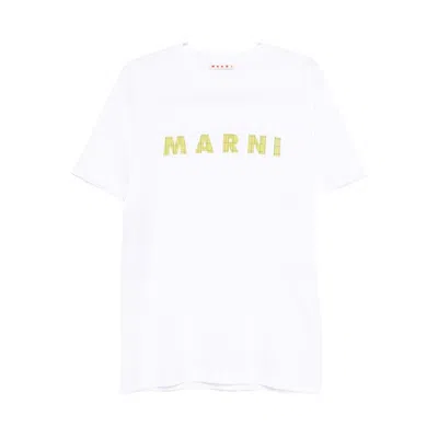 Marni Logo-print T-shirt In White