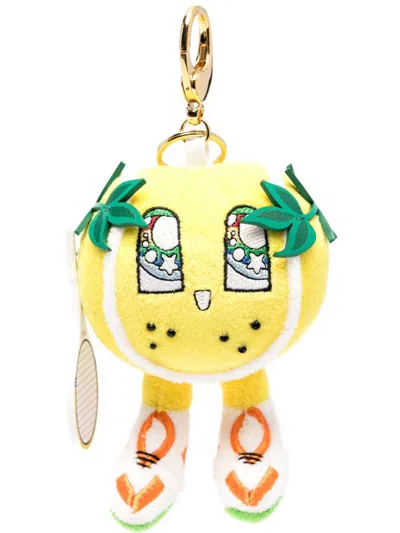 Casablanca Tennis Ball-charm Keyring In Yellow