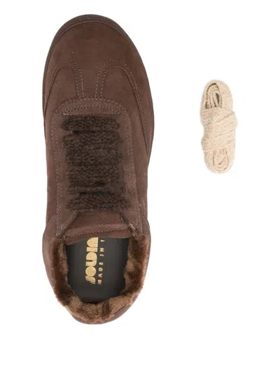 Soldini 80 Akira Sneakers In Brown Suede  In Brown