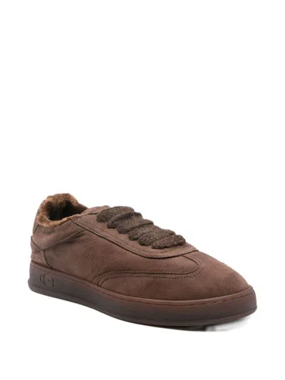 Soldini 80 Akira Sneakers In Brown Suede  In Brown