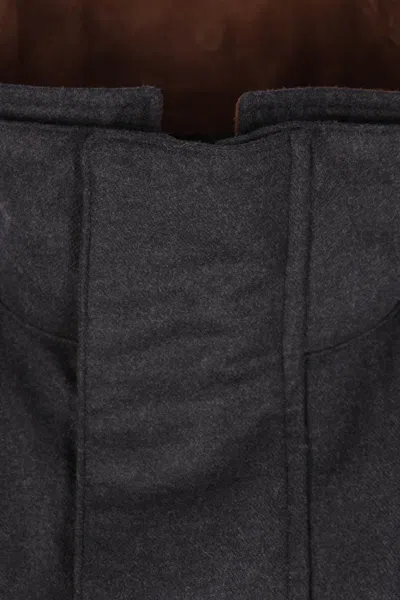 Auralee Oversized Padded Wool Coat In Blue