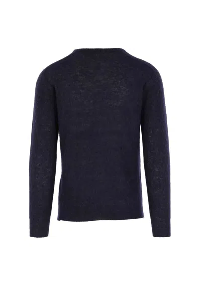 Auralee Lightweight Knit Long Sleeve Crew Sweater In Black