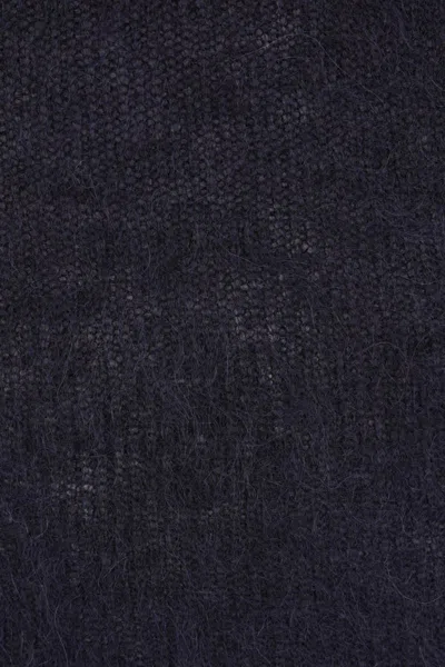 Auralee Lightweight Knit Long Sleeve Crew Sweater In Black