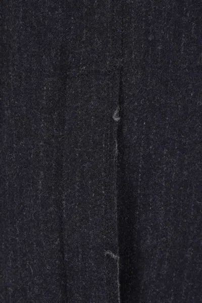 Comme Des Garçons Homme Deux Pinstripe Toggle Coat In Blue