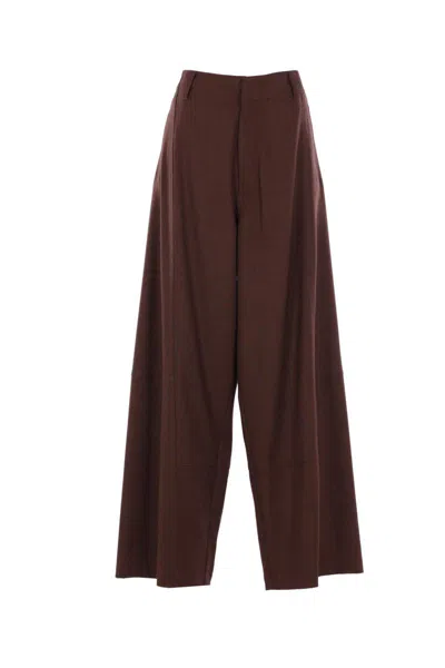 Plan C Trousers In Brown