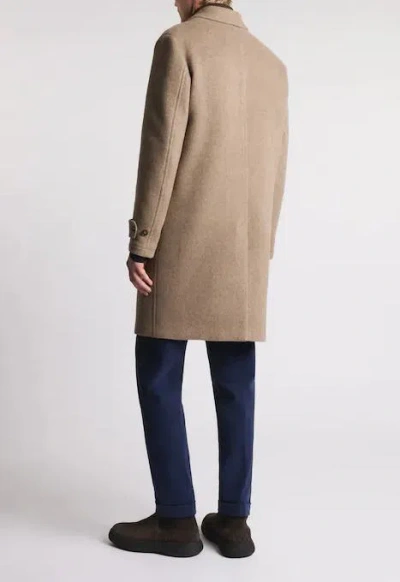 Fay Wool Coat With Hook And Multiple Pockets In Brown