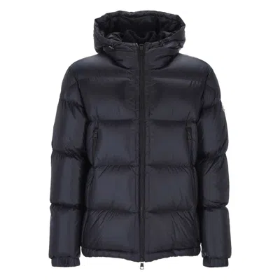 Moncler Hooded Zip Jacket In Blue