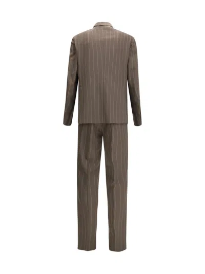 Tagliatore Double-breasted Suit In Gray