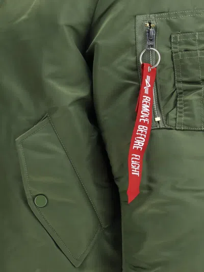 Alpha Industries Ma-1 Vf 59 Long Bomber Jacket Dark Green Nylon Bomber Jacket In Green