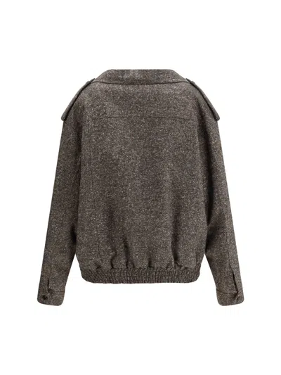 Blazé Milano Sarissa Charlie Buttoned-pockets Bomber Jacket In Brown