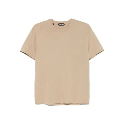 Tom Ford Crew-neck T-shirt In Brown