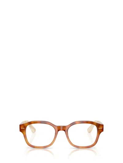 Brunello Cucinelli 50mm Rectangle Optical Glasses In Brown