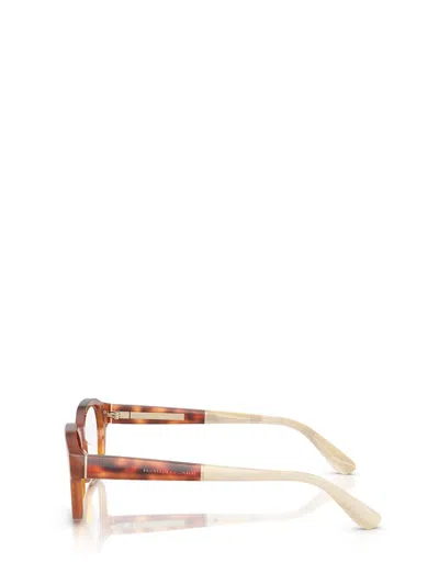 Brunello Cucinelli 50mm Rectangle Optical Glasses In Brown