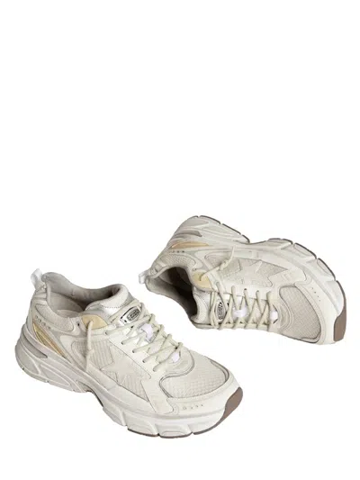 Golden Goose Lightstar Mesh And Leather Sneakers Shoes In White