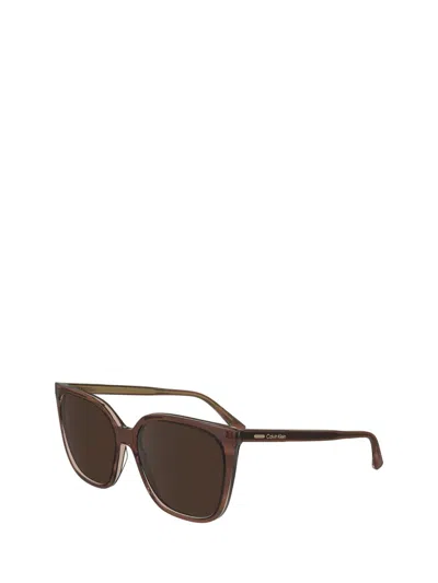 Calvin Klein Sunglasses In Brown