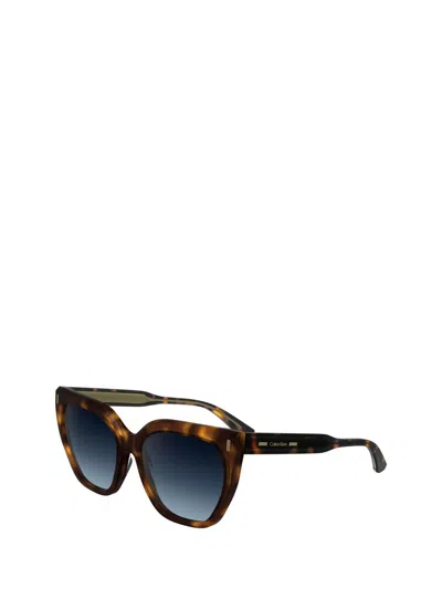 Calvin Klein Sunglasses In Brown