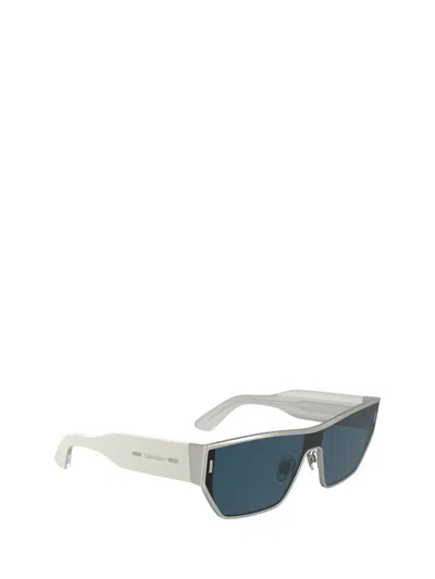 Calvin Klein Sunglasses In Silver