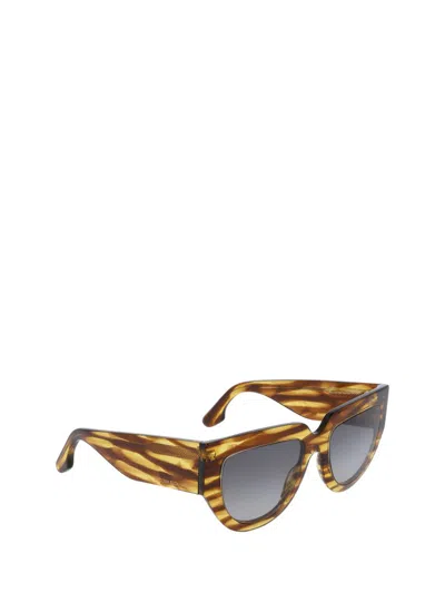 Victoria Beckham 53mm Classic Logo Tea Cup Sunglasses In Brown
