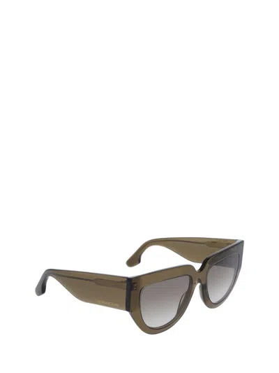 Victoria Beckham 53mm Classic Logo Tea Cup Sunglasses In Green
