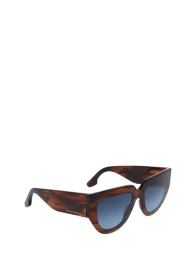 Victoria Beckham 53mm Classic Logo Tea Cup Sunglasses In Blue