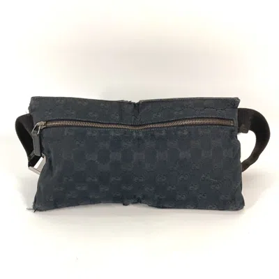 Pre-owned Gucci Black Gg Canvas Leather Fanny Pack Sling Bag ()