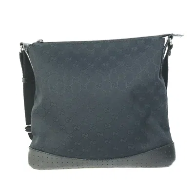 Pre-owned Gucci Black Gg Canvas Shoulder Bag ()