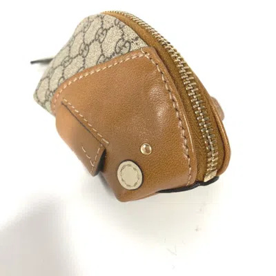 Pre-owned Gucci Beige Pvc Leather Coin Purse/coin Case () In Sand