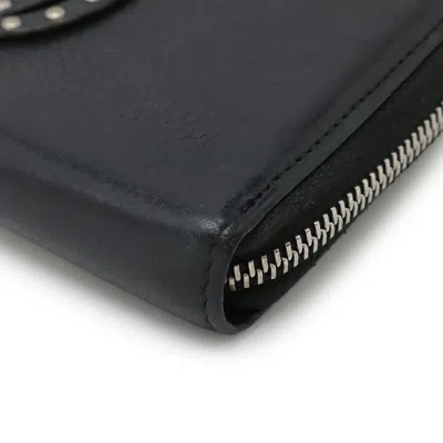 Pre-owned Gucci Black Leather Long Wallet (bi-fold) ()