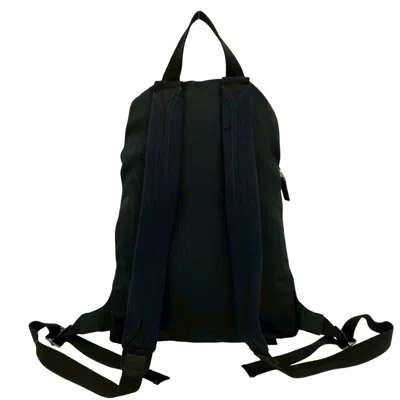 Pre-owned Gucci Black Green Red Color Nylon Leather Backpack () In Multi