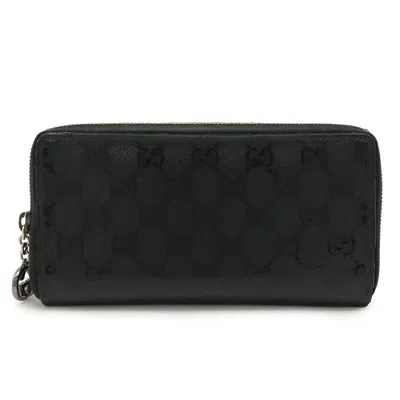 Pre-owned Gucci Black Pvc Long Wallet (bi-fold) ()
