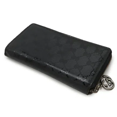Pre-owned Gucci Black Pvc Long Wallet (bi-fold) ()