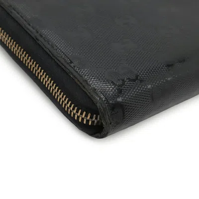 Pre-owned Gucci Black Pvc Long Wallet (bi-fold) ()