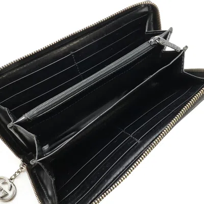 Pre-owned Gucci Black Pvc Long Wallet (bi-fold) ()